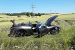PKW Brand nach Verkehrsunfall