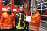 Paul Gburek wurde zum Hauptfeuerwehrmann befördert